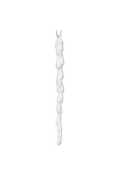 ANTBRO Ornament Brad de Crăciun Turțur Alb Irizat cu Glitter 16cm, ANTBRO®