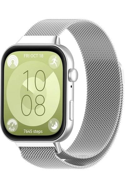 SKEIDO Magnetic Strap For Huawei Watch Fit3 Stainless Steel Milanese Loop For...