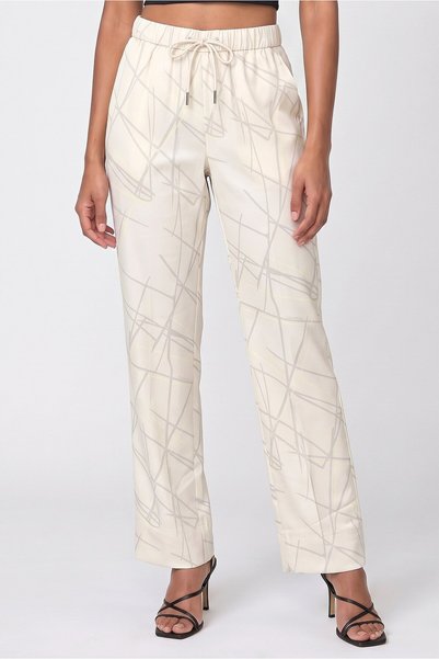 Calvin Klein Women Regular Fit Allover Print Straight Pants, Multicolor