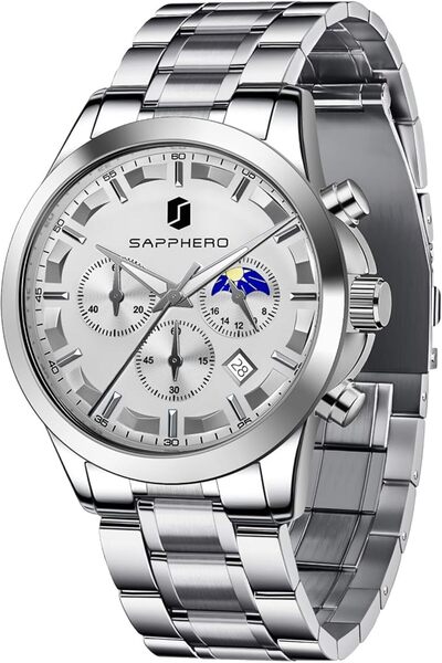 Benyar ساعات يد رجالية من BY، ساعات كوارتز تناظرية مع كرونوغراف مقاومة للماء ...