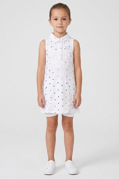 Body Glove Kids Girl Graphic Print Dress And Shorts Set, White
