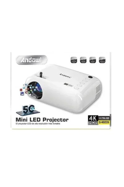 Andowl Mini Projector Λάμπας LED με Ανάλυση Ultra HD Q-HD220