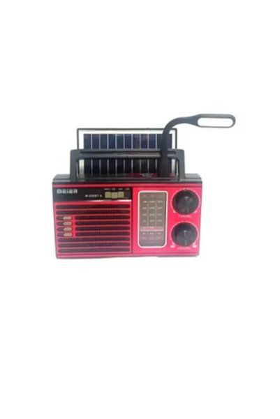 OEM Αναλογικό ραδιόφωνο με ηλιακό πάνελ Meier M-540BT-S σε κόκκινο χρώμα