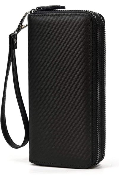 LUUFAN Men's Genuine Leather Long Wallet Chain Wallet Card holder Wallet with...