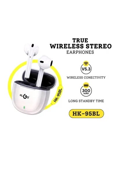 OEM Ασύρματα ακουστικά Bluetooth KLGO HK-95BL σε λευκό χρώμα