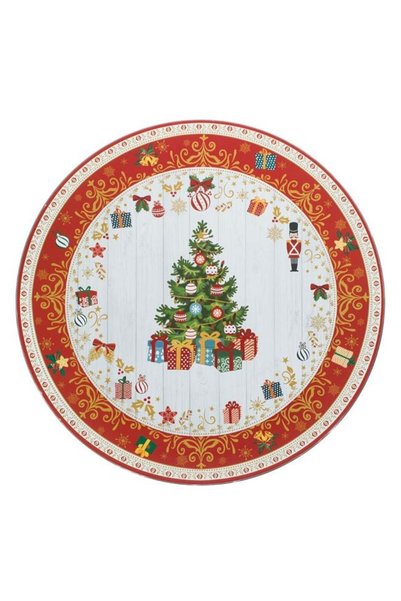 SHOPIENS Platou Rotund Decorativ Plastic Craciun Brad Impodobit Cadouri 40cm ...