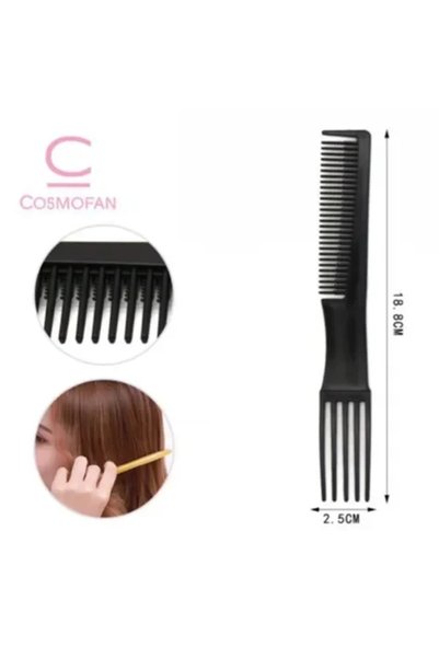 OEM Χτένα μαλλιών για ξεμπέρδεμα 18.8×2.5 εκ. Cosmofan 98246 σε μαύρο χρώμα