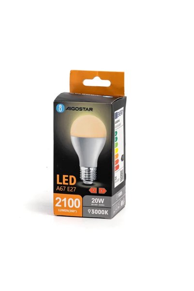 OEM Λάμπα LED A67 E27 20W 3000Κ θερμό λευκό Aigostar