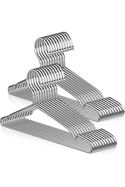 HOOKOR 20 Pcs Stainless Steel Hangers, Heavy Duty Durable Clothes Hangers,Ant...