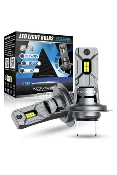 NOVSIGHT Σετ 2 τεμάχια φώτα πορείας LED 60W 6500K 16000LUMEN H7 A500-N64-H7
