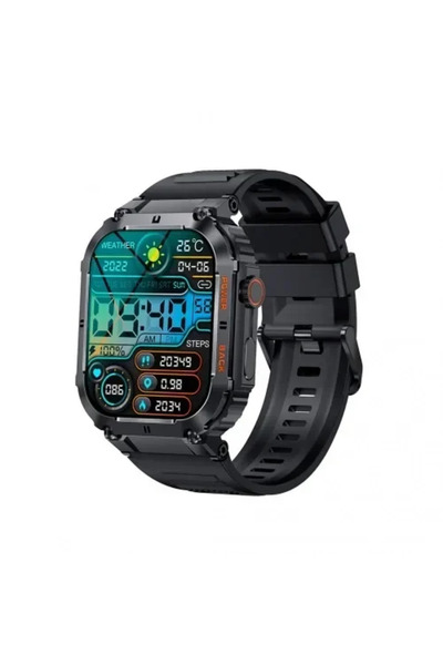 OEM Smartwatch με παλμογράφο και ειδοποίηση κλήσεων TKY-K57 Pro σε μαύρο χρώμα