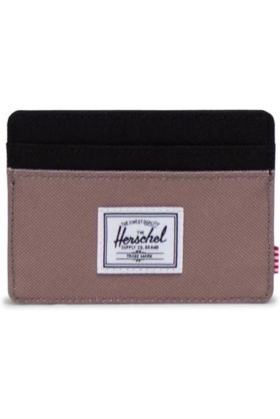 Herschel Supply محفظة هيرشيل تشارلي لحمل البطاقات، 30065-06112، رمادي داكن/أسود