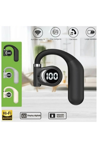 OEM MSL-15 In-ear Bluetooth Handsfree ακουστικό σε μαύρο χρώμα