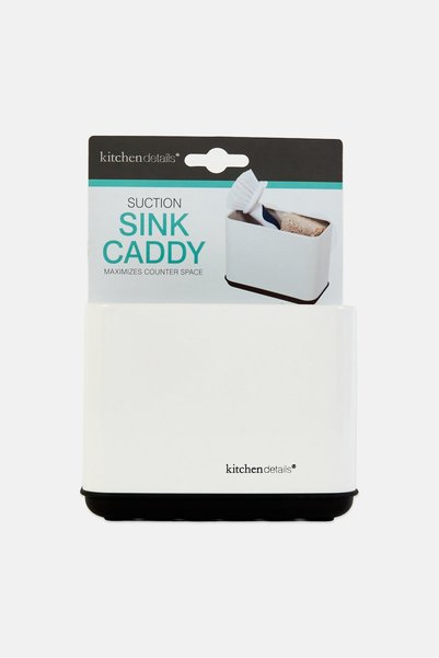 Kitchen Details Suction Sink Caddy, White