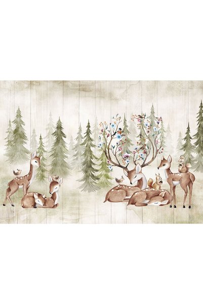 VIODESIGN Fototapet Copii, autoadeziv, Caprioare , multicolor, 80x120 cm CO685
