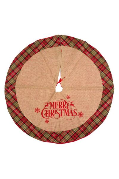 SHOPIENS Covoras Fusta Brad Craciun Iuta Bej Merry Christmas Carouri Sireturi...