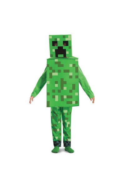 Generic Στολή Minecraft Creeper με τρισδιάστατη επένδυση αφρού και μάσκα, Μέγ...