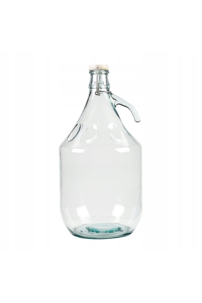 SuperButelki Damigeană Sticlă, 5 l, Transparentă, Închidere Mecanică, Dop Inc...