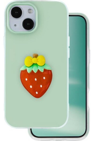 inos Θήκη TPU & PC Apple iPhone 15 Fresh Pop Φράουλα Φυστίκι - (5205598175641)