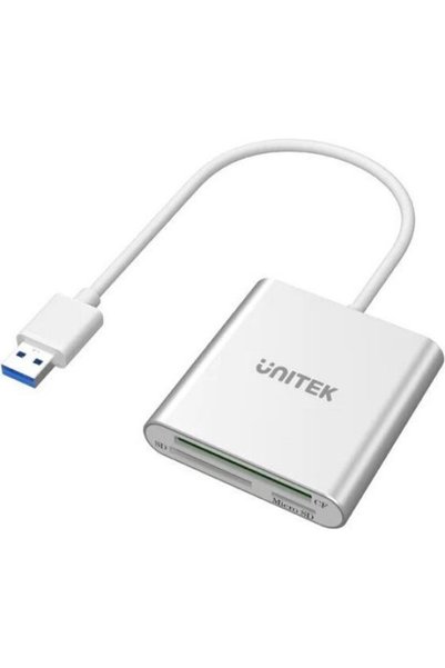 Unitek Αναγνώστης Καρτών USB 3.2 Gen 1 (3.1 Gen 1) Ασημί - (Y-9313)