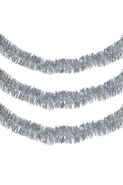 SHOPIENS Beteala Craciun Argintie Tinsel Model 1 3m X 7cm Shopiens®
