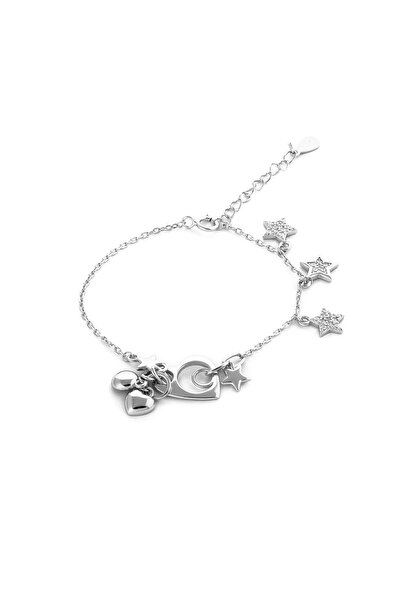 Sonis Silver Brățară din argint 925 rodiat cu cubic zirconia, transparentă