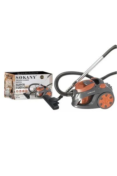 OEM Ηλεκτρική σκούπα με κάδο 3L 3000W Sokany SK-3388 πορτοκαλί σε γκρι χρώμα