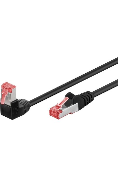 goobay Καλώδιο Patch CAT 6 1x 90 °   Γωνιακό, S/FTP (PiMF), μαύρο 10 μ. - (51...
