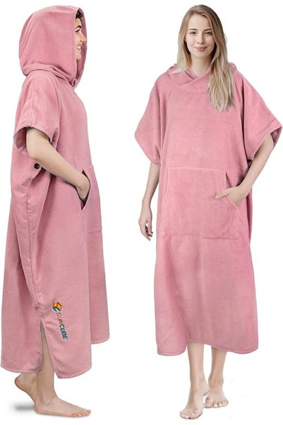 sunasay SUN CUBE Surf Poncho Changing Robe with Hood | Thick Quick Dry Microf...