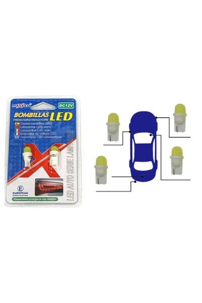 OEM Λαμπτήρες αυτοκινήτου Led σετ 2 τεμαχίων 12V T10-COB 21341