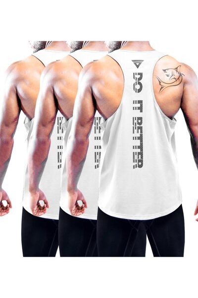 OtherMax Tricouri Tank Top de Antrenament pentru Bărbați Respirabile Set 3 Bu...