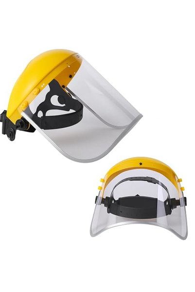 fitto Transparent Welding Face Shield with Clear Film and Yellow Frame | Anti...