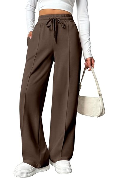 GENERAL PINSPARK Wide Leg Sweatpants Women Fall High Waisted Baggy Sweat Pant