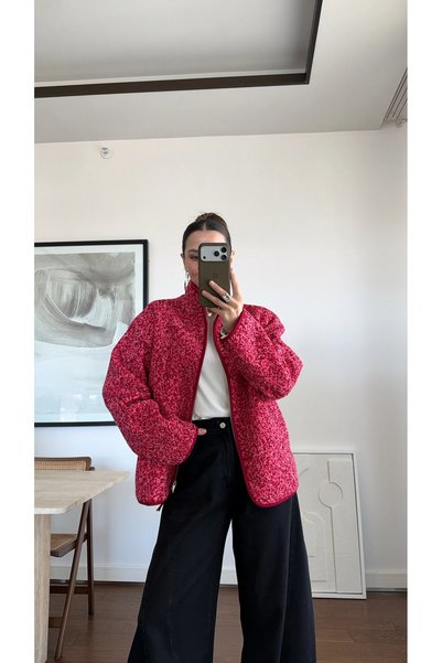 manoire Dik Yaka Polar Sweatshirt Hırka