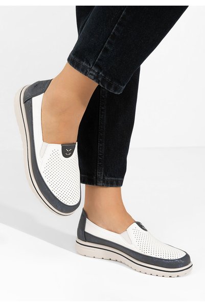 B T Shoes Pantofi casual dama Kalysa albi