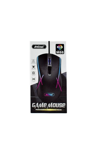 Andowl Ενσύρματο Gaming ποντίκι RGB M88 σε μαύρο χρώμα