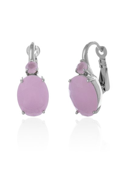 Sonis Silver Cercei din argint 925 rodiat cu cuarț roz, roz