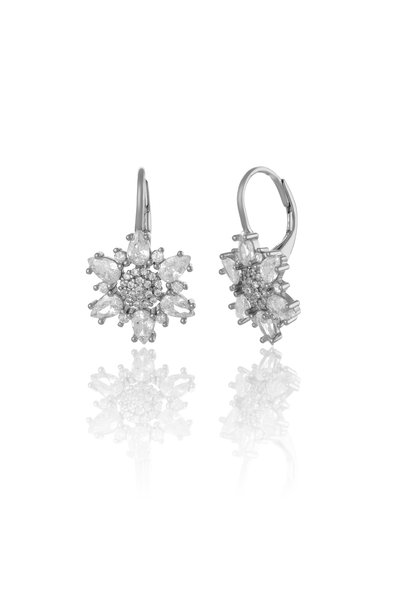 Sonis Silver Cercei din argint 925 rodiat cu zirconia fațetată și cubic zirco...