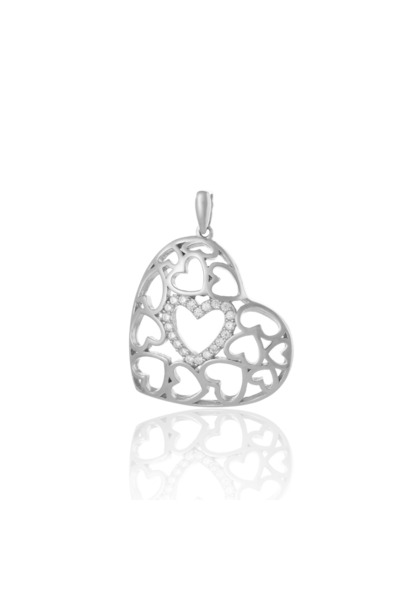 Sonis Silver Pandantiv din argint 925 rodiat cu cubic zirconia, transparentă ...