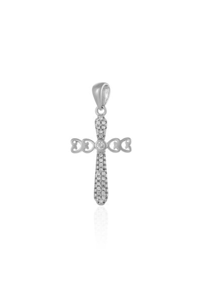 Sonis Silver Pandantiv tip Cruce din argint 925 rodiat cu cubic zirconia, tra...