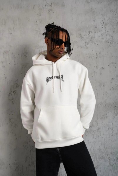 Marche Bien Marchè Bien Men's 3 Thread Cotton Printed Hooded Sweatshirt with ...