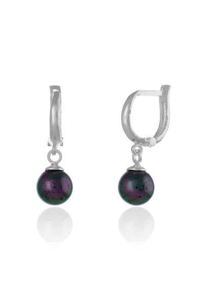 Sonis Silver Cercei din argint 925 cu perlă de laborator - 2.3 cm, 3.28 g