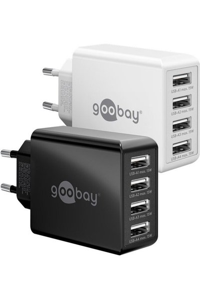 goobay Φορτιστής πολλαπλών θυρών USB-A (30 W) Μαύρο - (44953)