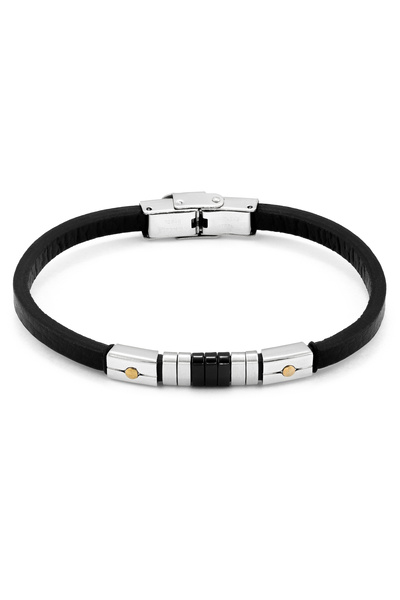 Sonis Silver Brățară din oțel inoxidabil, negru