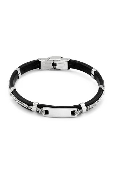 Sonis Silver Brățară din oțel inoxidabil, negru