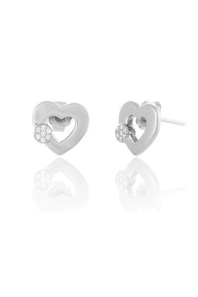 Sonis Silver Cercei din argint 925 rodiat cu cubic zirconia, transparentă - 0...