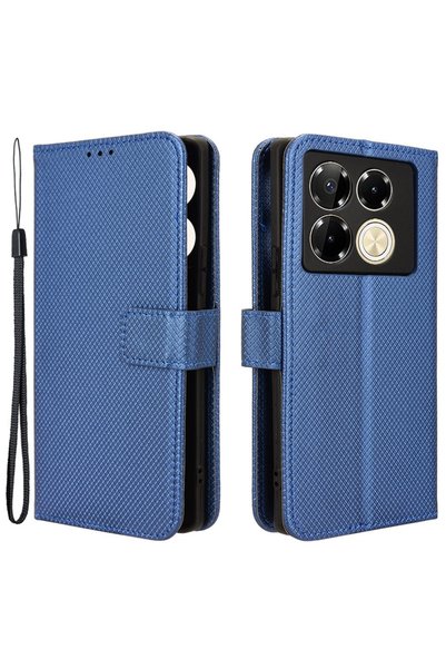 XGSM Husă flip Infinix Note 40 Pro, tip portofel, cu magnet inteligent, albastru