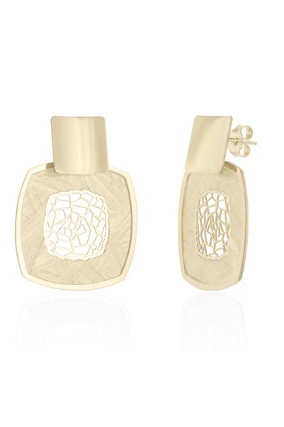 Sonis Silver Cercei din argint 925, placat cu aur de 14K