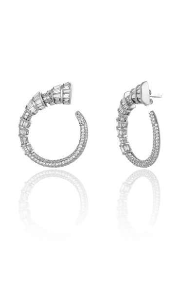 Sonis Silver Cercei din argint 925 rodiat cu zirconia fațetată și cubic zirco...