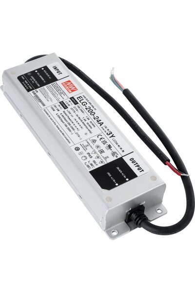 GloboStar® GloboStar ELG-200-24A Meanwell Αδιάβροχο Ρυθμιζόμενο Μεταλλικό Τρο...